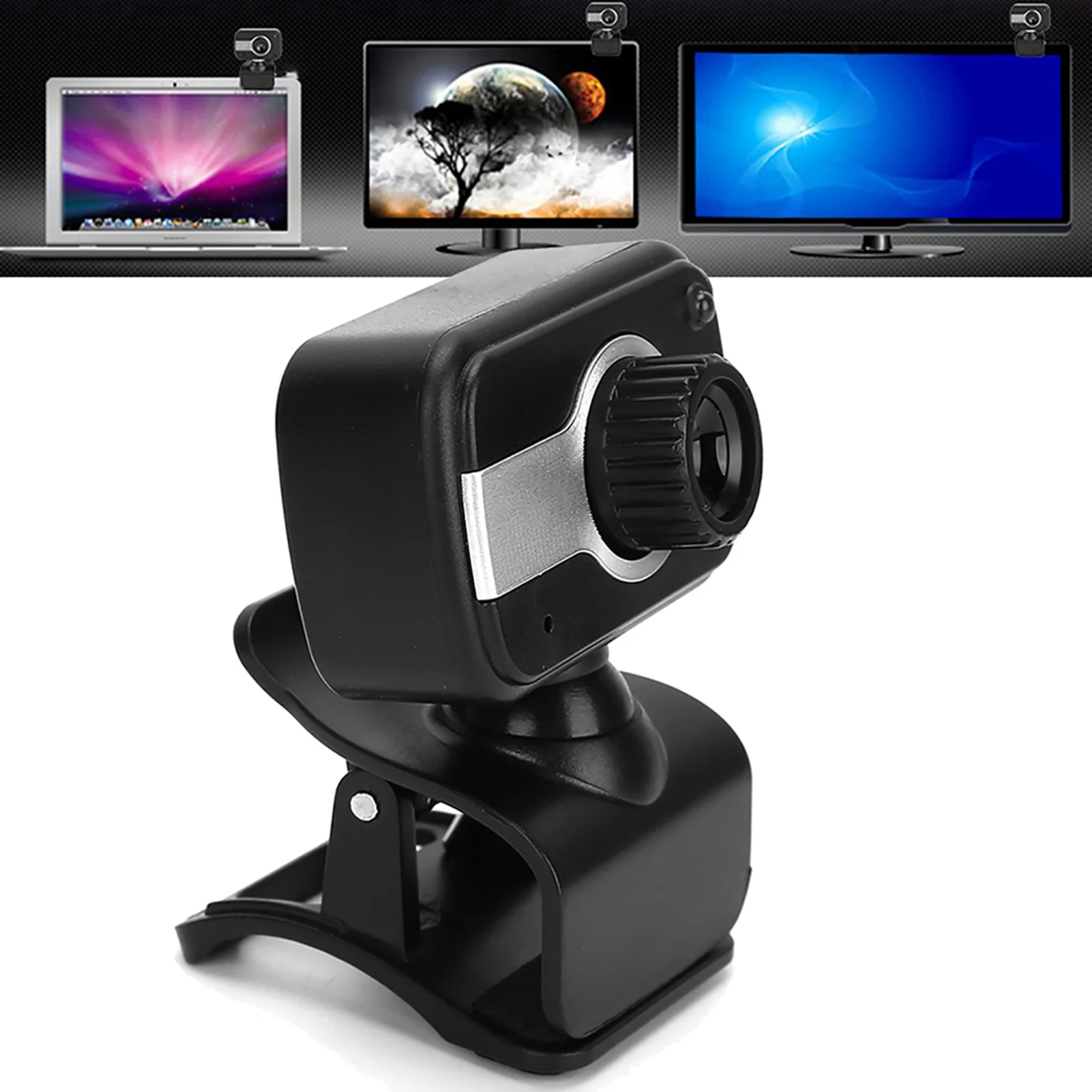 USB With MIC 0.3MP Web Camera Cam 360 Degree For LCD Screen Laptop For  MSN ICQ Night Vision