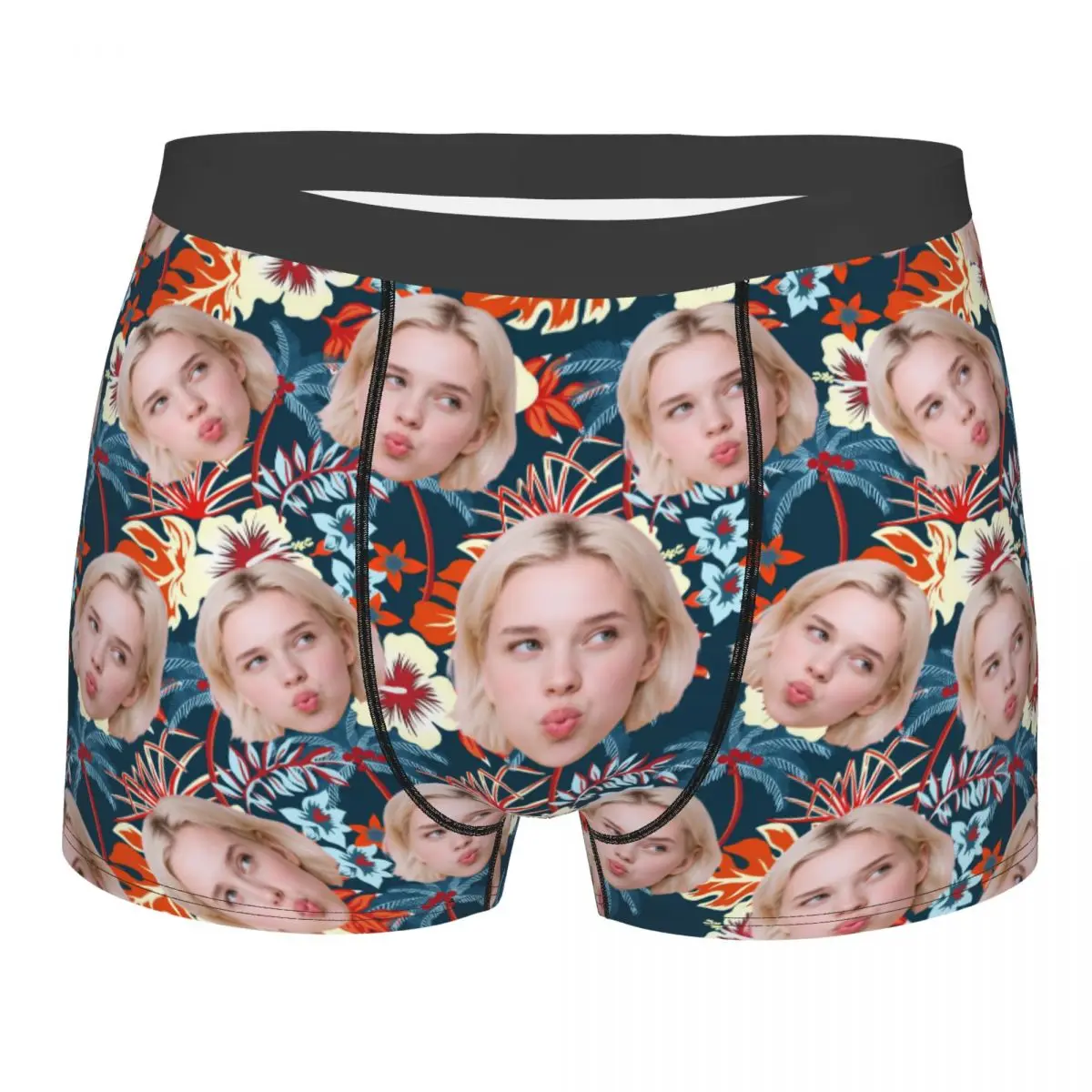 

Personalized Custom Valentine'S Day Underwear Male Customized Face Photo Design Boxer Briefs Shorts Panties Soft Underpants