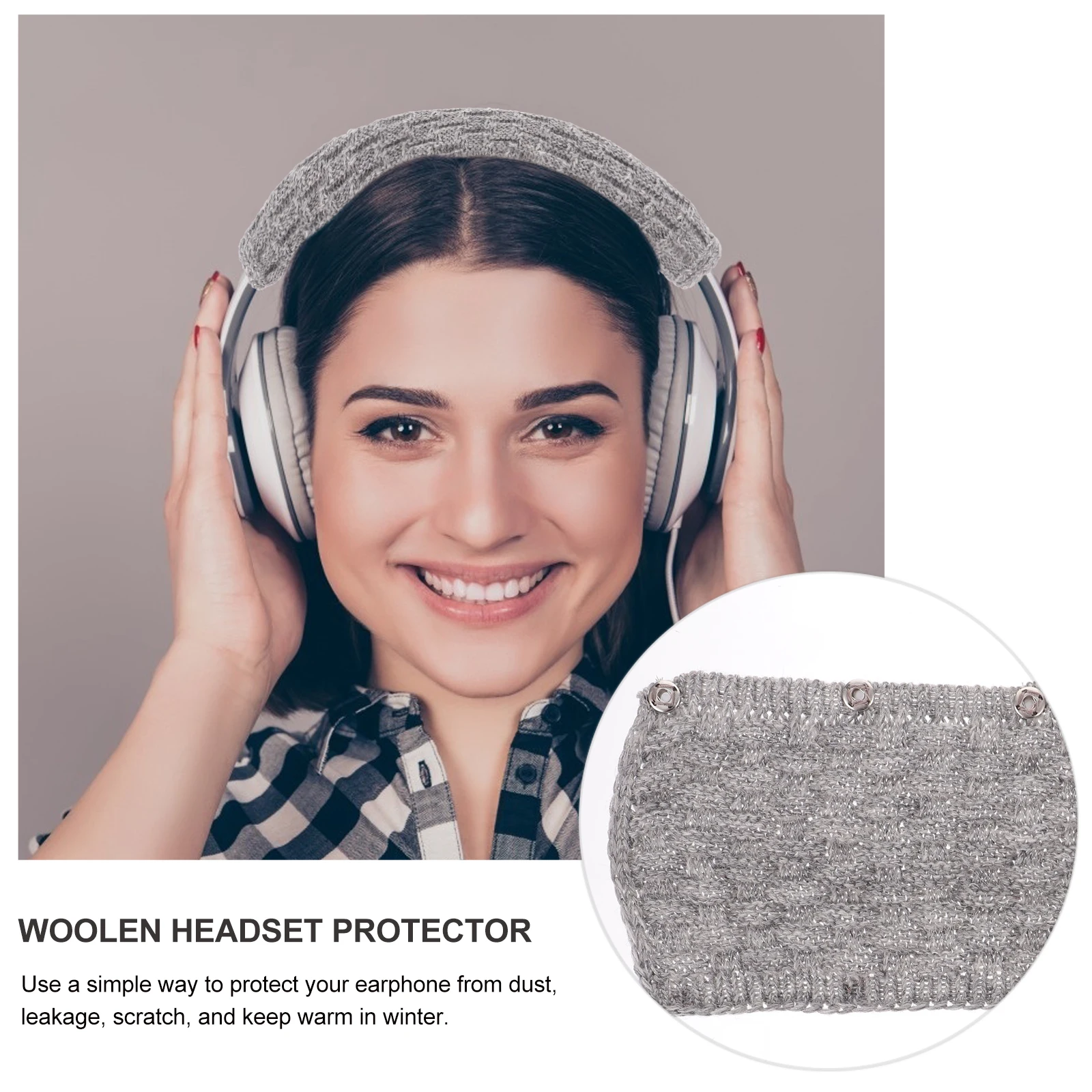 

Headphone Protective Cover Woolen for Msr7 M50x Accurate Attachment Protect Wear Out Headband Durable Material