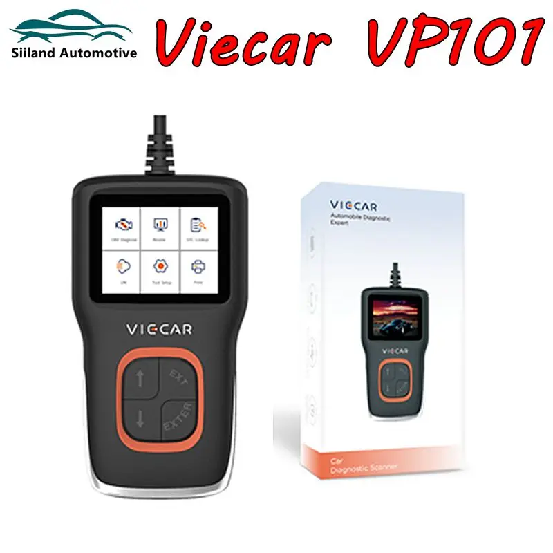 

Считыватель кодов Viecar VP101, OBD2 анализатор, автомобильный диагностический сканер, считывание и очистка кода неисправности, VP 101, поддержка нескольких языков