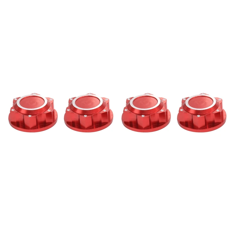 4Pcs Aluminum 24Mm Hex Wheel Nuts Wheel Hub Cover Dustproof Anti-Skid For Arrma 1/5 KRATON 8S OUTCAST 8S RC Car