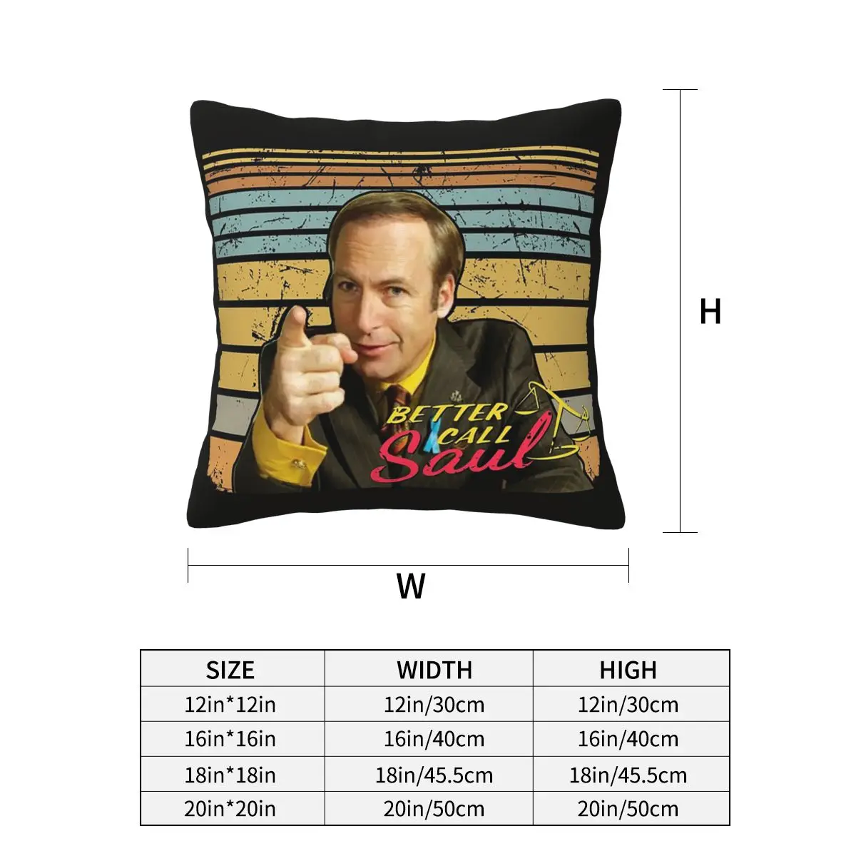 Better Call Saul Classic Square Pillowcase Pillow Cover Cushion Zip Decorative Comfort Throw Pillow for Home Sofa