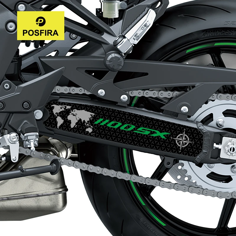 

POSFIRA Motorcycle Left Swingarm Stickers Vinyl Decals for Kawasaki Ninja 1100SX 1100 SX SE 2025-2026 Swing Arm Accessories