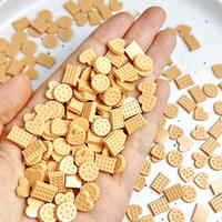 50PCS Luminous Heart Round Cookies Nail Art Decorations 3D Resin Hole Square Biscuits Nail Charms Accessories for DIY Nail Parts
