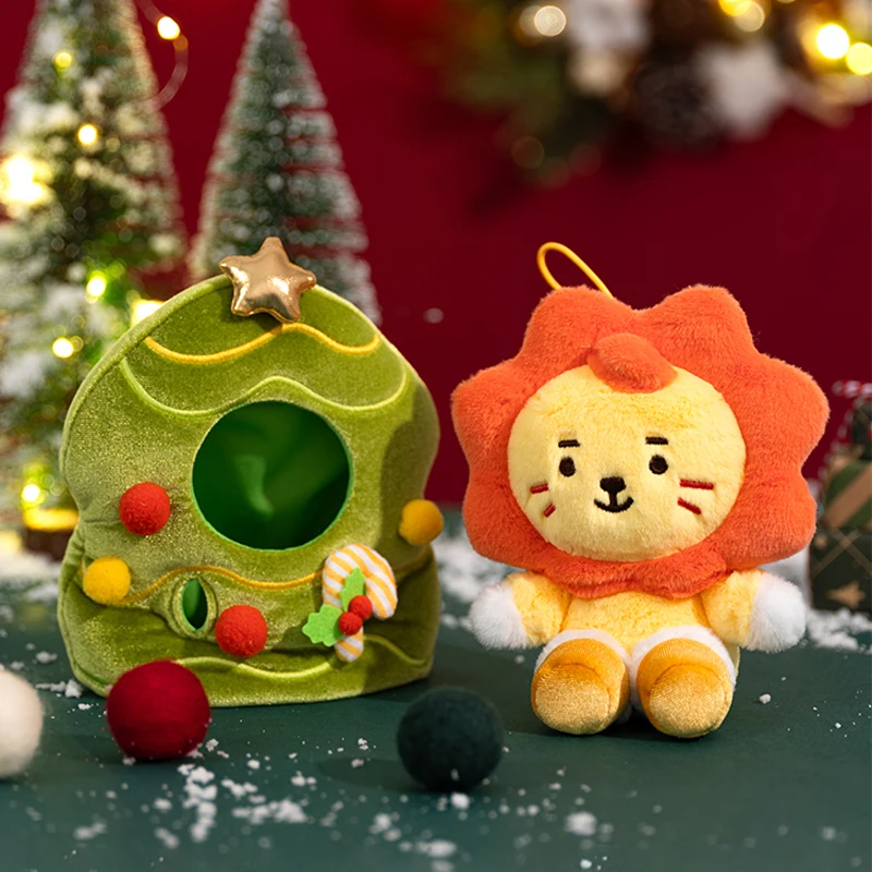 

Line Friends New 17Cm Kawaii Roy6 Christmas Tree Series Plush Doll Toys Anime Cartoon Laiyang Mini Soft Stuffed Ornaments Gifts