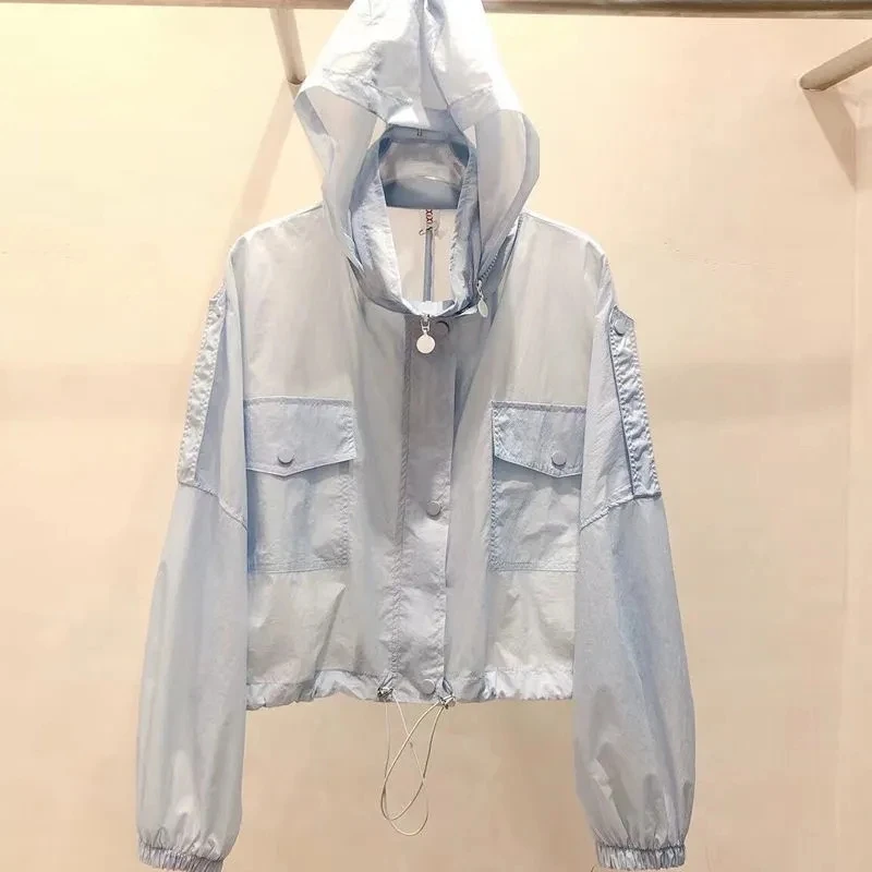 

Summer 2025 New Sunscreen Jacket Women Fashion Temperament Sun Protection Clothing Coat Loose Breathable Thin Fashion Ladies Top