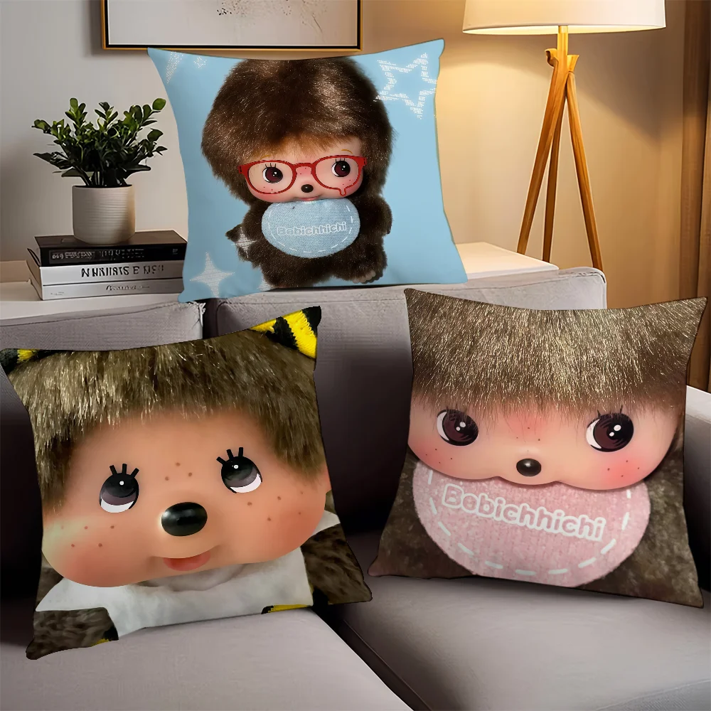 

Милая игрушка с героями мультфильмов M-Monch C-Chichi, наволочка, офисные подушки, подходят для дивана, автомобиля, спальни, декоративная наволочка