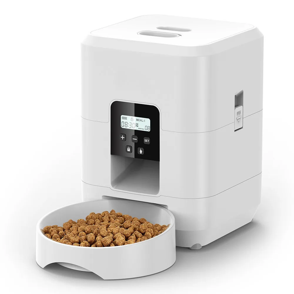 2L Drukknop WiFi Camera USB Automatische Pet Feeder Smart Cat Feeder Slow Dog Feeder met Timer Video Pet Feeder Voerbak