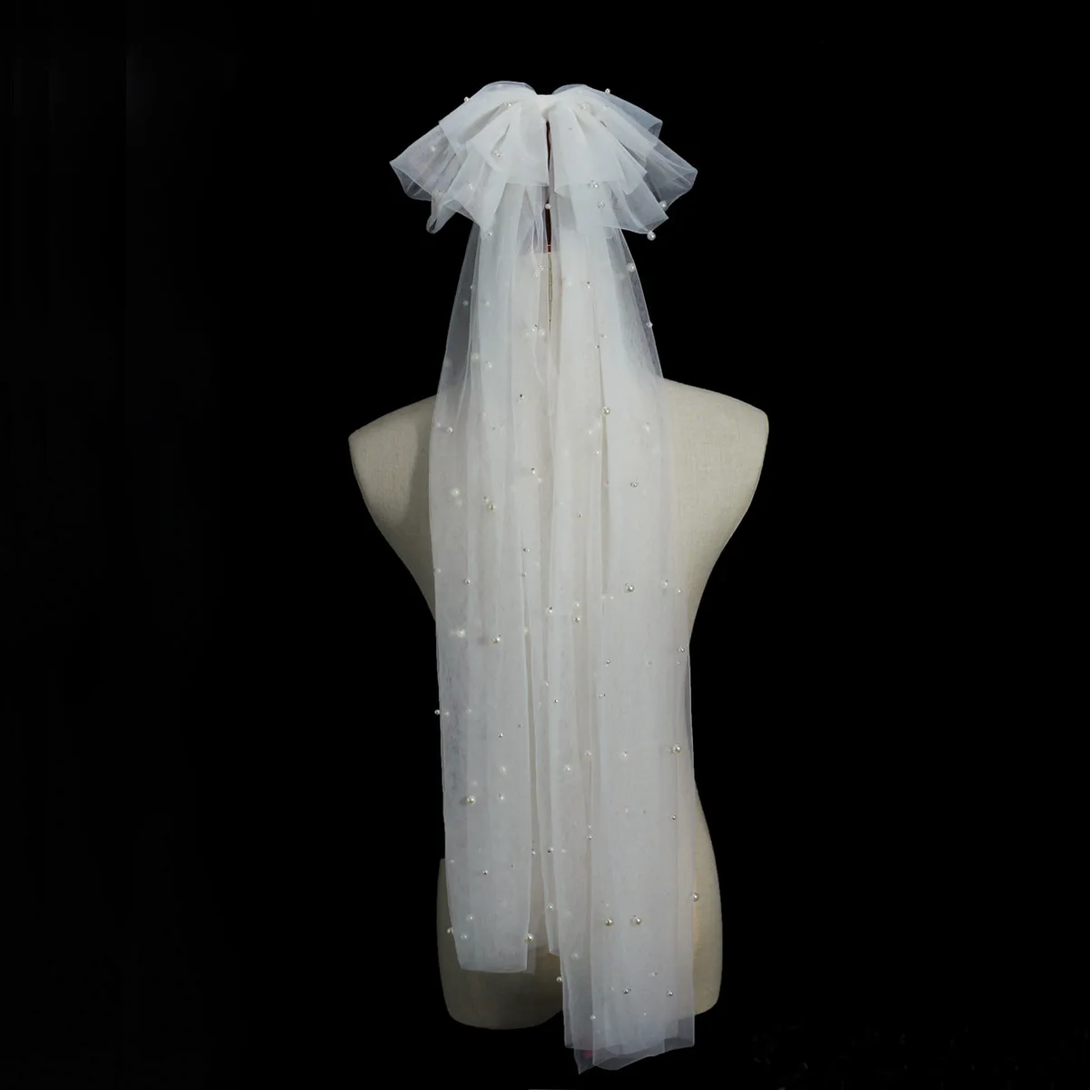 Fairy Wedding Veil Pearls Bridal Veils with Comb 2026 New Arrival L&P DQL Studio