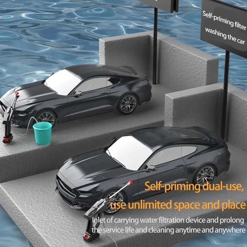 رذاذ لاسلكي قابل لإعادة الشحن غان مائي 4000 رطل لكل بوصة مربعة منظفات الضغط العالي مضخة قابلة للانقلاب آلة غسيل السيارات الأوتوماتيكية