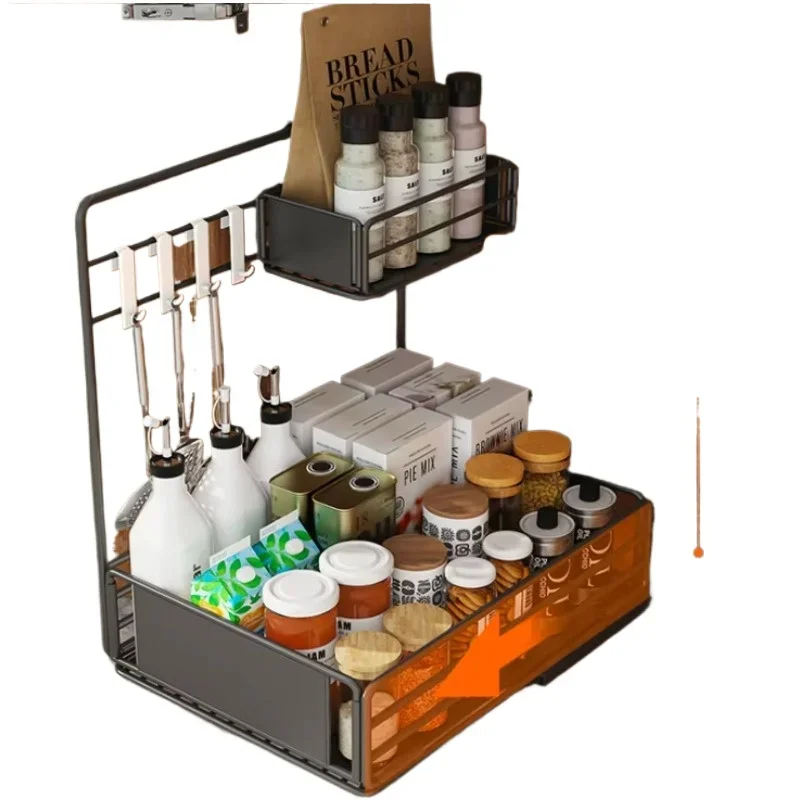 

Home Organizer Storage Basket Drawer Stretch Cabinets Expand Kitchen Storage Basket Under Sink Rack