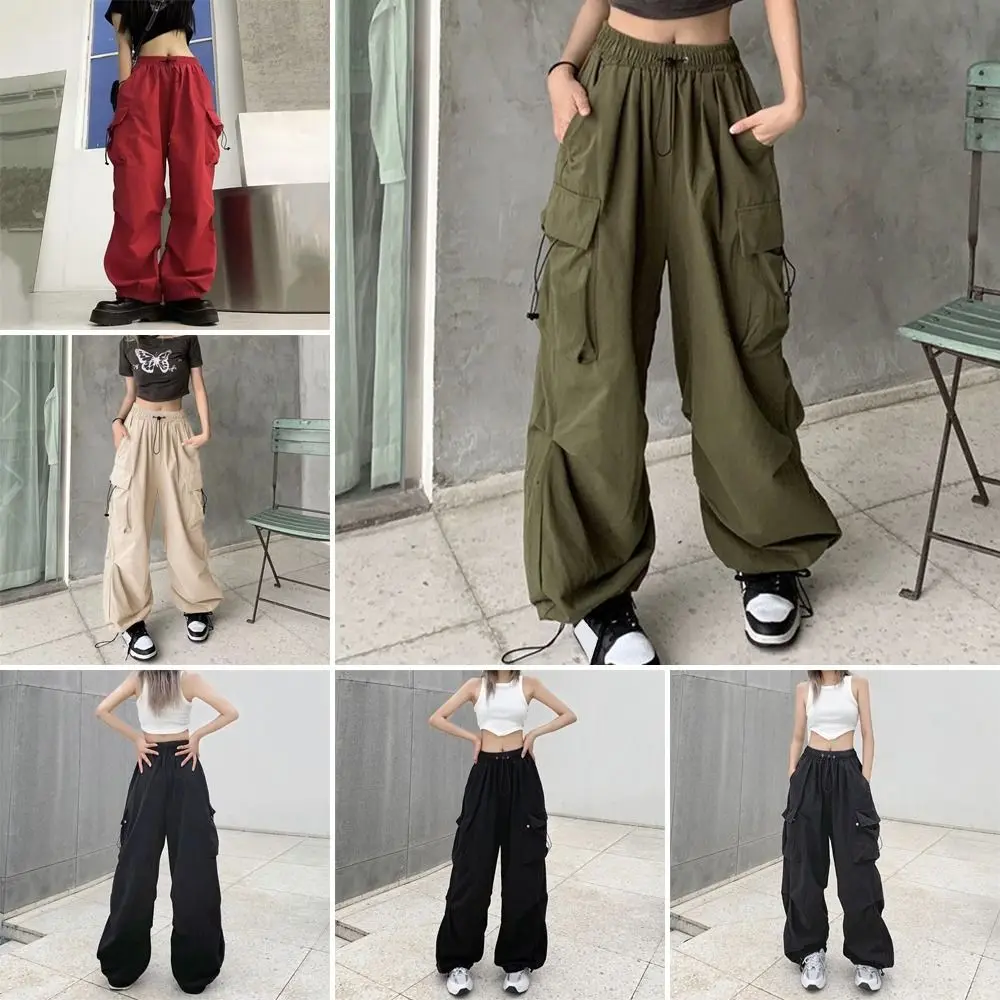 Pantaloni Cargo estivi nuovo cilindro dritto sensazione di cedimento pantaloni Casual tendenza pantaloni dimagranti a vita alta femminili