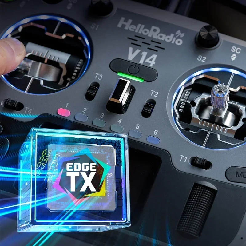 

HelloRadio V14 MAX R9 PRO ELRS 2.4GHz Left-Handed Open-Source FPV Transmitter - Metal Gimbals, Multiple Colors