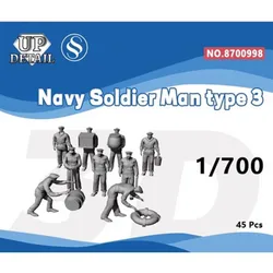 SSMODEL 8700998 1/700 3D Printed Resin Detail Up Navy Soldier Man