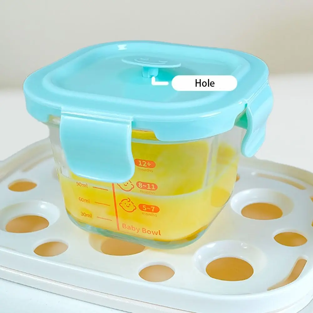 Simple 170ml Food Storage Box Glass Frozen Food Glass Cup Microwave Safe Food Storage Jar Little Ones