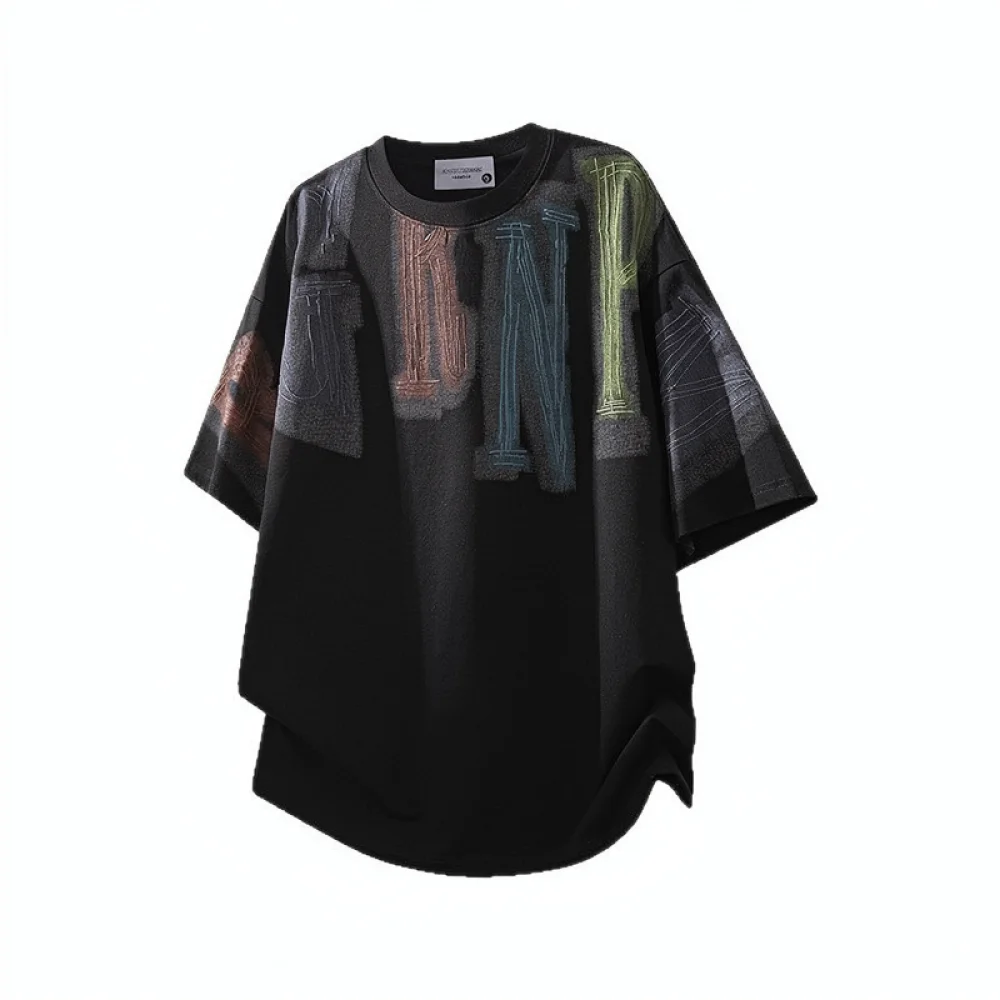 Mens Fashion Two Piece Set Summer Streetwear Round Neck Short Sleeve Tee And Shorts Casual Comfortable Quick Dry Outfit Suits