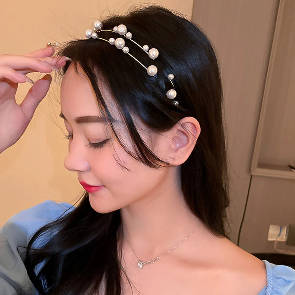 

Pearl Headb Zinc Alloy Hairb Girls Headdress Accessory Retro Design Decorative Pear Style Everyday Banquet Wedding Party Photo