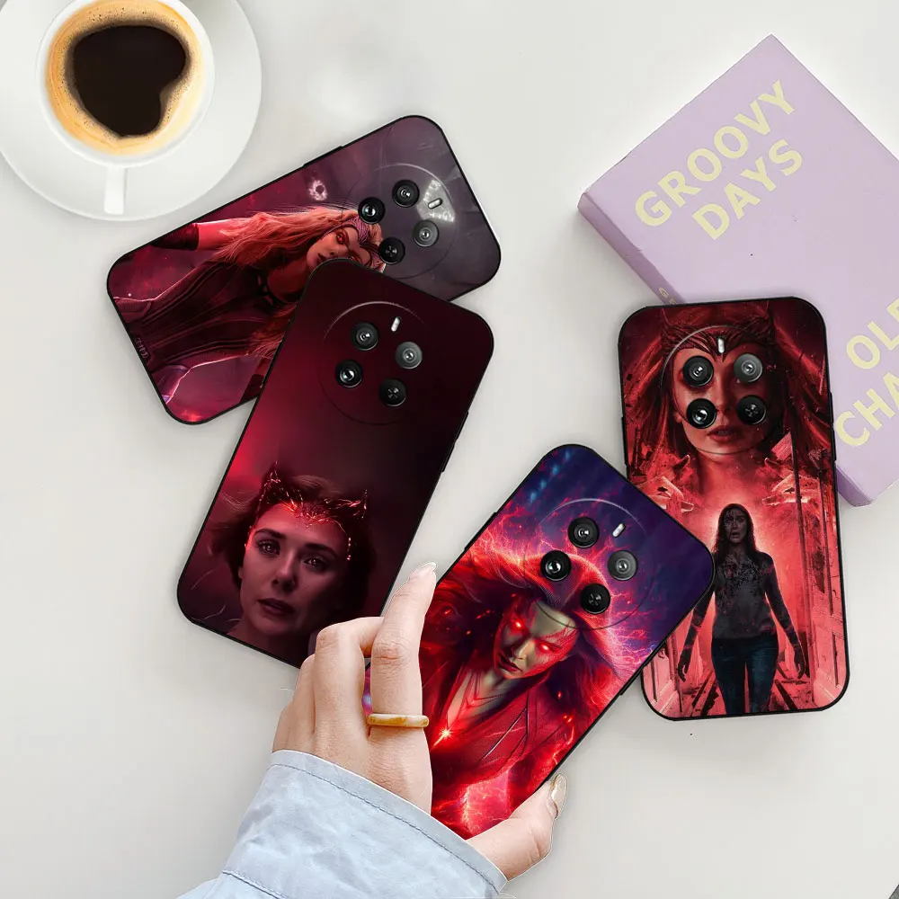 Marvel Scarlet Witch Wanda Phone Case For OPPO Realme 12 11 10 9 9I 8 8I 7 7I 6 6I 5 5I Pro Plus Black Soft Silicone Cover Funda