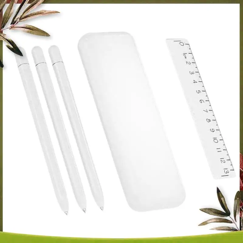 

New-3-Pen Tech Case Set - Magnetic Smart Pen Holder With Aesthetic Design, Premium Stationery Box For Teens/Students