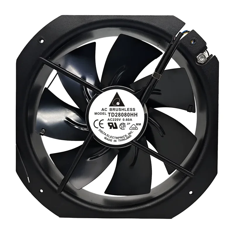 for Delta TD22580 28080HH Industrial Axial Flow Fan 220V 380V High Temperature Power Frequency Cooling Fan
