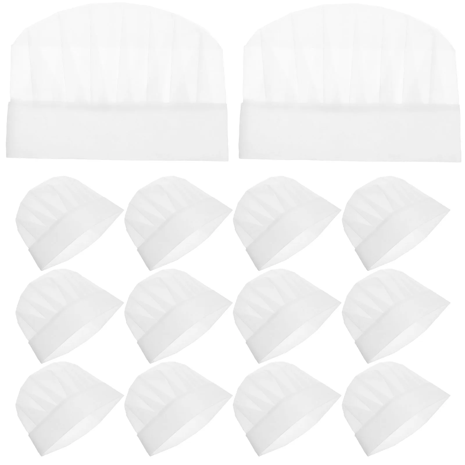 20pcs Chef Hat Non Woven Disposable Non-Woven Fabric Chef Hat Headwear Baking Cooking Paper Cap Uniform