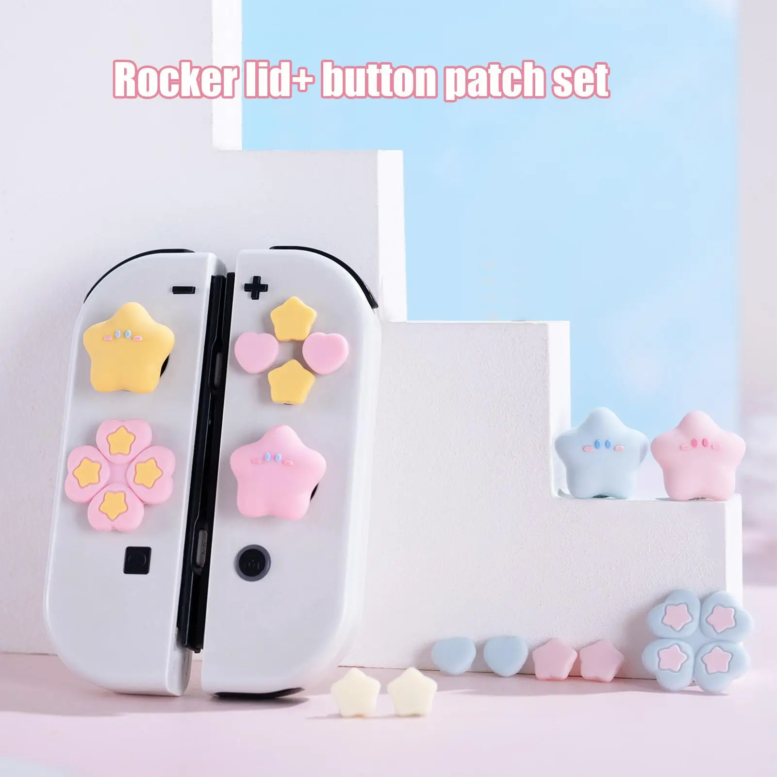 

Joystick Covers Thumbstick Button Grips Silicone Button Sticker Game Console Handle Covers For Adults Kids Travel Outdoor Stream