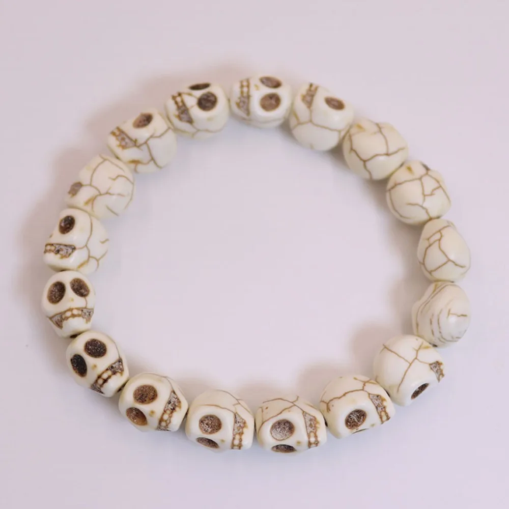 شخصية خمر تصميم الجمجمة مطرز سوار فاسق للجنسين الهيكل العظمي مطرز سوار مطاطا حبل الإسورة صديق هدية #4