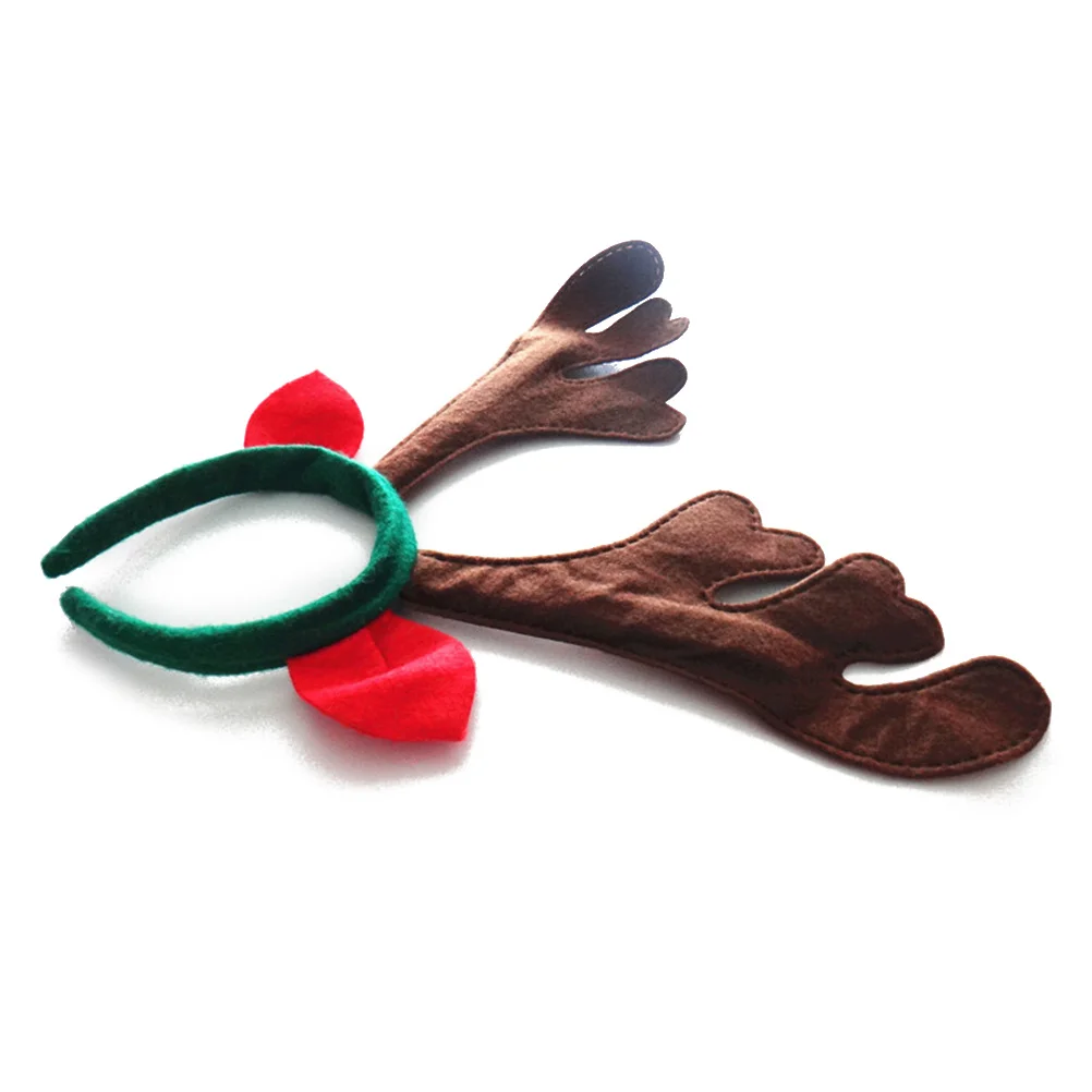 

Reindeer Antler Headband Green Christmas Headband For Kids Party Festival Xmas Fancy Dress Accessory Non-Woven Deer Hair