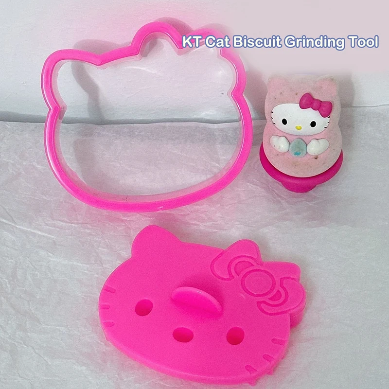 Molde Kawaii de Hello Kitty para galletas, cortadores de galletas de Chocolate DIY, accesorios para hornear, molde para pasteles, Anime Sanrio KT Cat