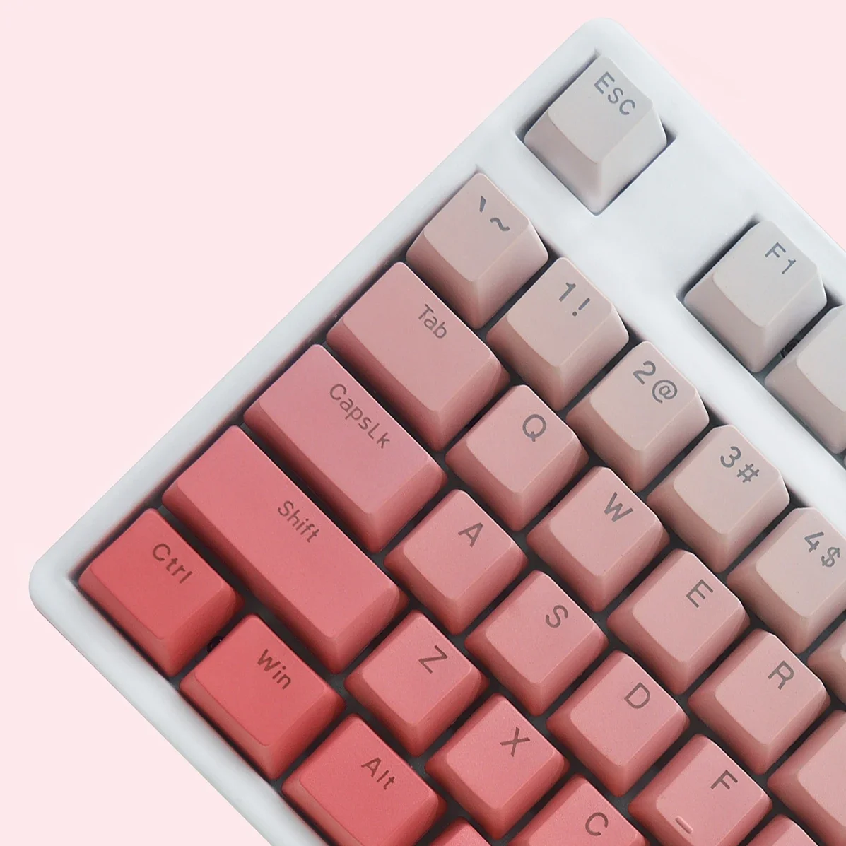 

Blush gradual change theme PBT sublimation keycap 108 keys small full set, suitable for mechanical keyboard