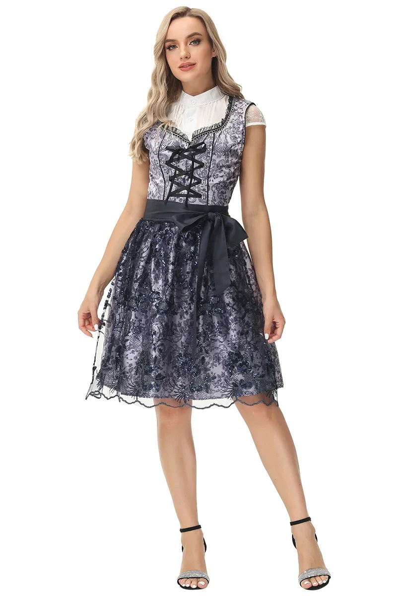 

Women Sexy Vintage German Oktoberfest Costume for Women Bavarian Beer Girl Cosplay Carnival Halloween Fancy Party Dress Up