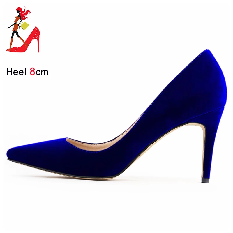 

8cm Classics Brand Pumps Pointed Fashion High Heel Shoes Wedding Shoes Suede Pointy Toe Women's Shoes Elegant Office Stiletto