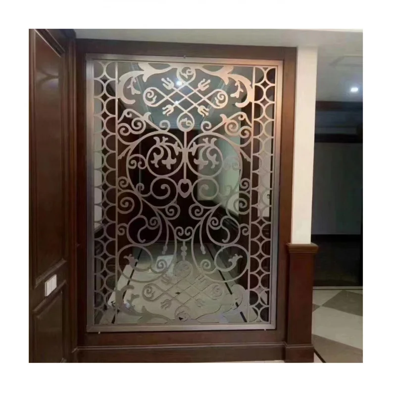 

Custom. outdoor and living room cabinet division metal plate strip partition laser cutting metal screen