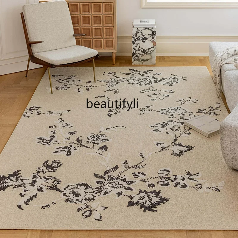 French living room coffee table blanket plain waterproof glue-free carpet simple light luxury anti-fouling bacteriostatic