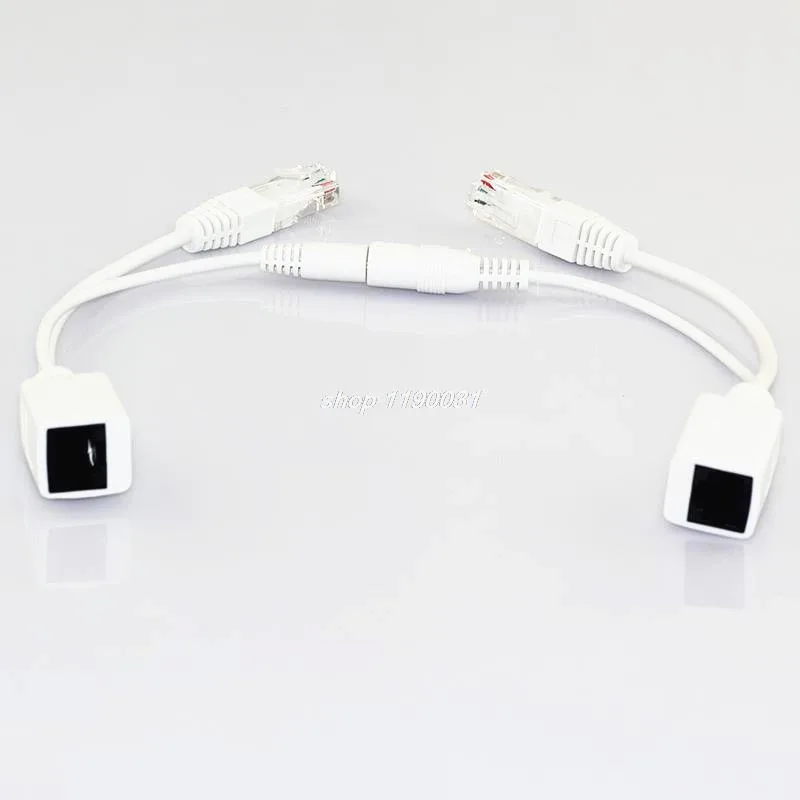 1 Pair POE Splitter 12V Adapter Accessories RJ45 Injector Kit Power supply connector Cable Camera Cctv for Security Camera L19