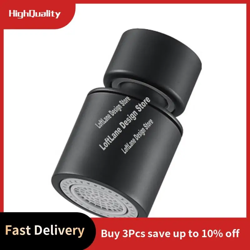 Kitchen Faucet Spray Head Filter Adjustable Rotary Splashback Tap Nozzle Bubbler Kitchen Sink Faucet Durable Black A-A21R