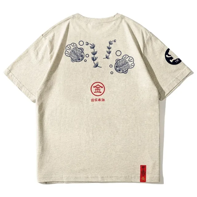 Outlet Brand Tagless American Print Short Sleeve T-Shirt Summer New Arrival Loose Fit Youthful Trendy round Neck Top