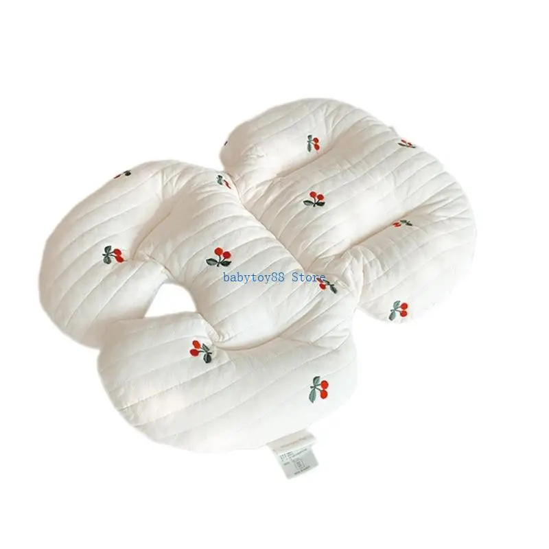 Y4UD وسادة كرسي عالية قابلة للتنفس للأطفال كرسي طعام وسادة مقعد وسائد ناعمة ومريحة لمعظم عربات الأطفال