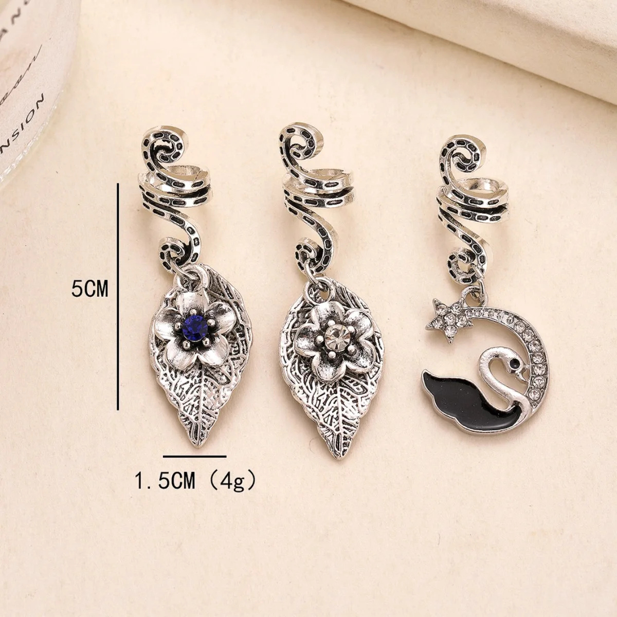 New DIY alloy braid spring pendant hair buckle hair ring pendant accessory fashionable and best-selling hair accessory