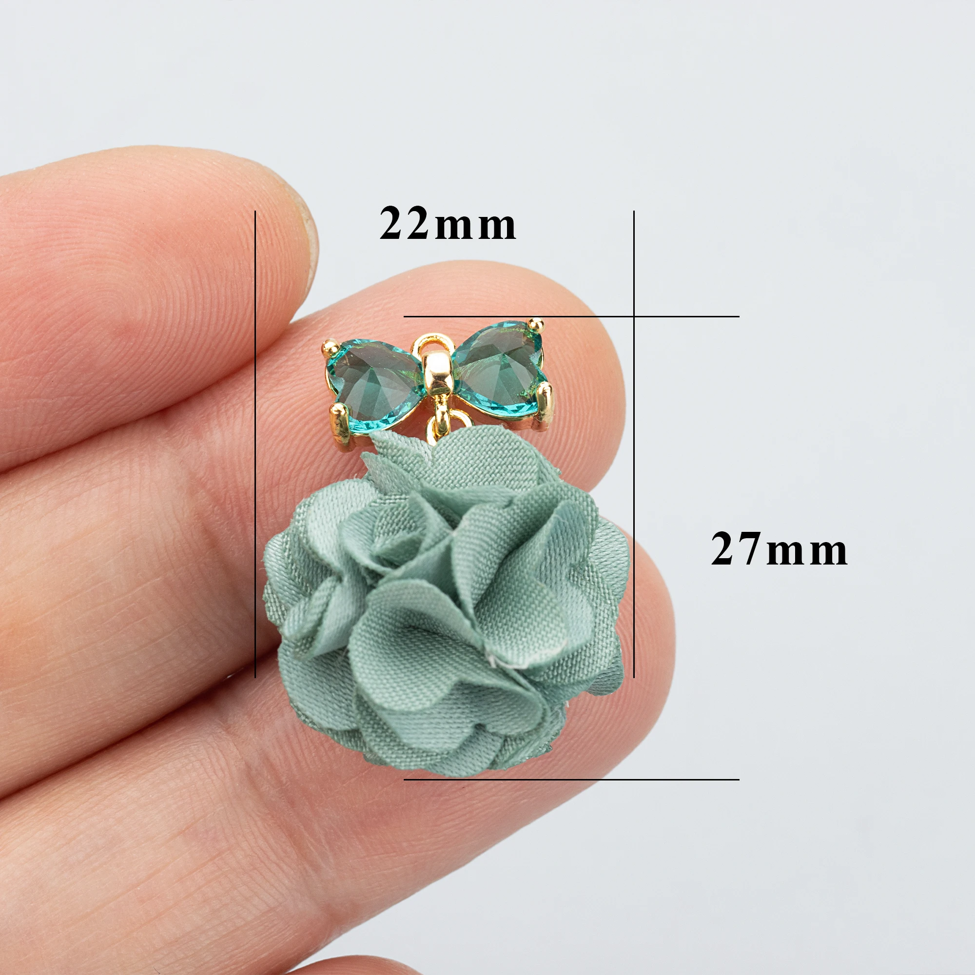 GUFEATHER ME25,jewelry accessories,18k gold plated,copper,zircons,hand made,charms,diy flower pendants,jewelry making,6pcs/lot