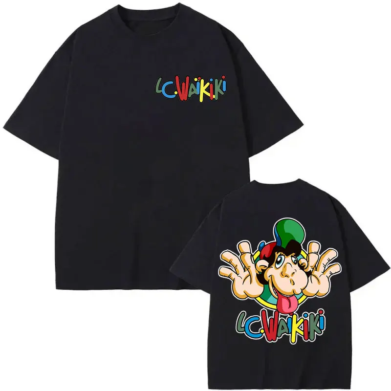 

Limited Lc Waikiki Monkey Graphic T Shirts Men Women Clothing Y2k Fashion T-shirt Harajuku Cartoon Oversized T-shirts Streetwear