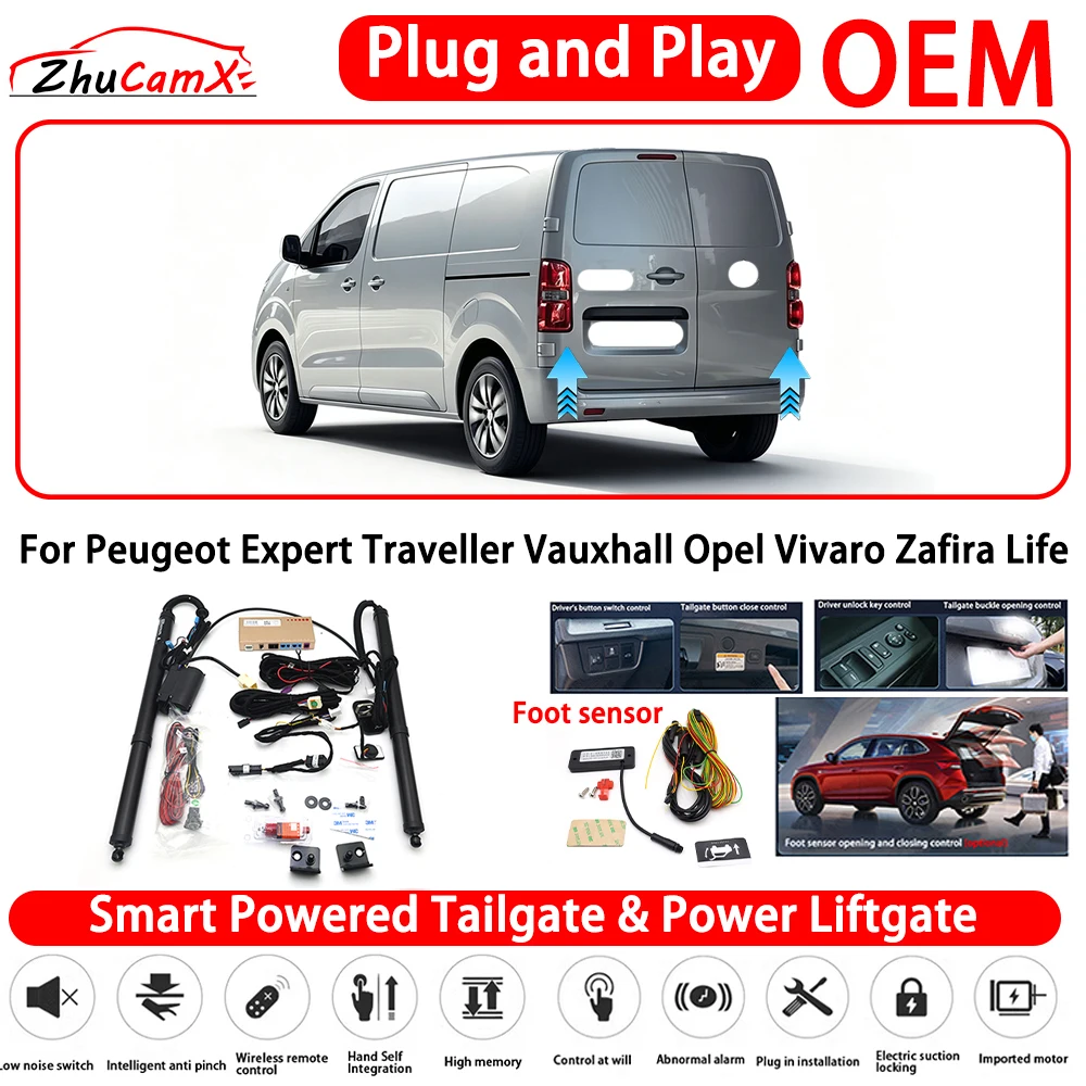 for Peugeot Expert Traveller Vauxhall Opel Vivaro Zafira Life OEM Powered Tailgate Power Liftgate Automatic Rear Trunk Tailgate