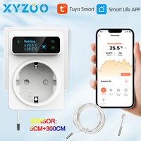 Smart 16A Socket WiFi Temperature Controller Tuya Thermostat Outlet Plug Heating Cooling Mode Remote Control Alexa Google Home