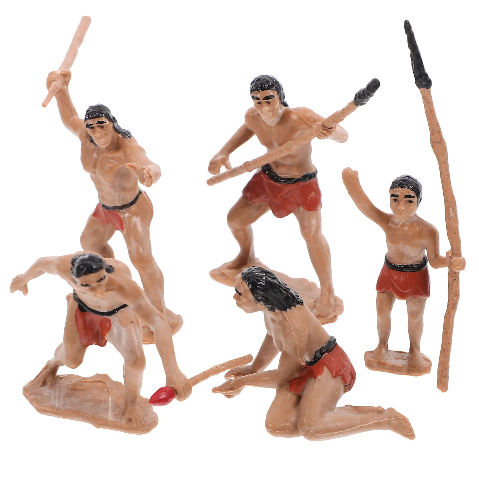 1 set Decoraties Mini Primitieve Miniatuur Primitieve Mannen Decoraties Mannen Beeldjes ABS Bonsai Craft Micro Landschap Tuin