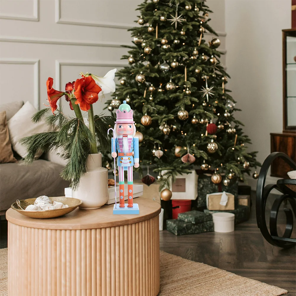 

Wooden Nutcracker Soldier Figurines Christmas Decor For Holiday Home Office Desktop Xmas Nutcracker Ornaments