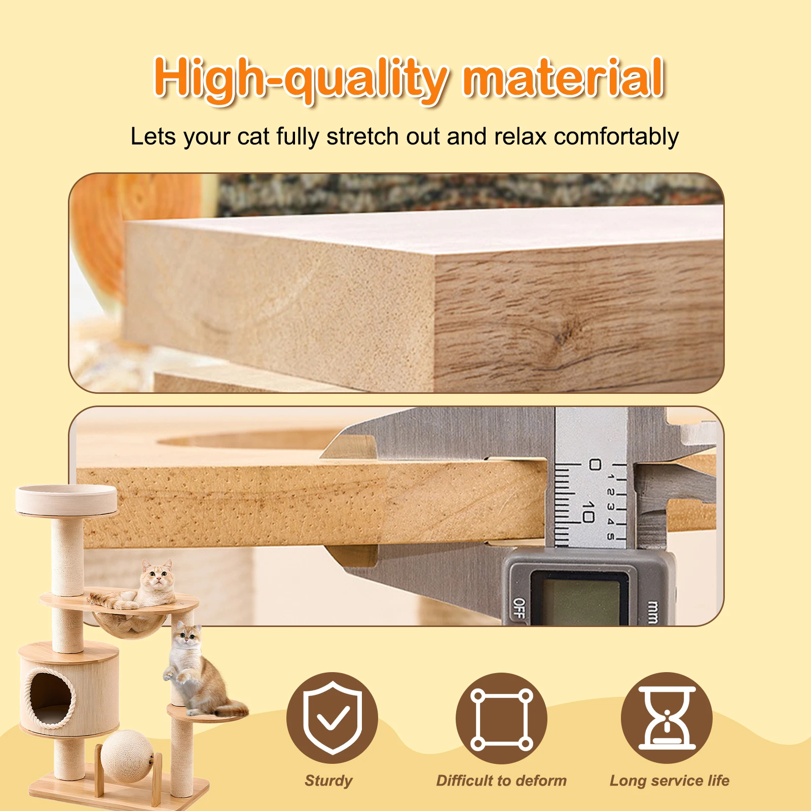 

Износостойкая платформа для прыжков для кошек со встроенным дышащим домиком-лежанкой, когтеточка, домик-лежанка, товары для животных, игровой комплекс для лазания