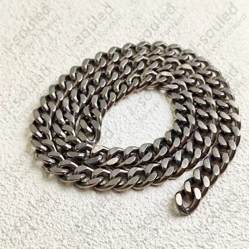 Sold by Meter 100cm Pure Titanium Chain 10.5MM No circle and no clasp