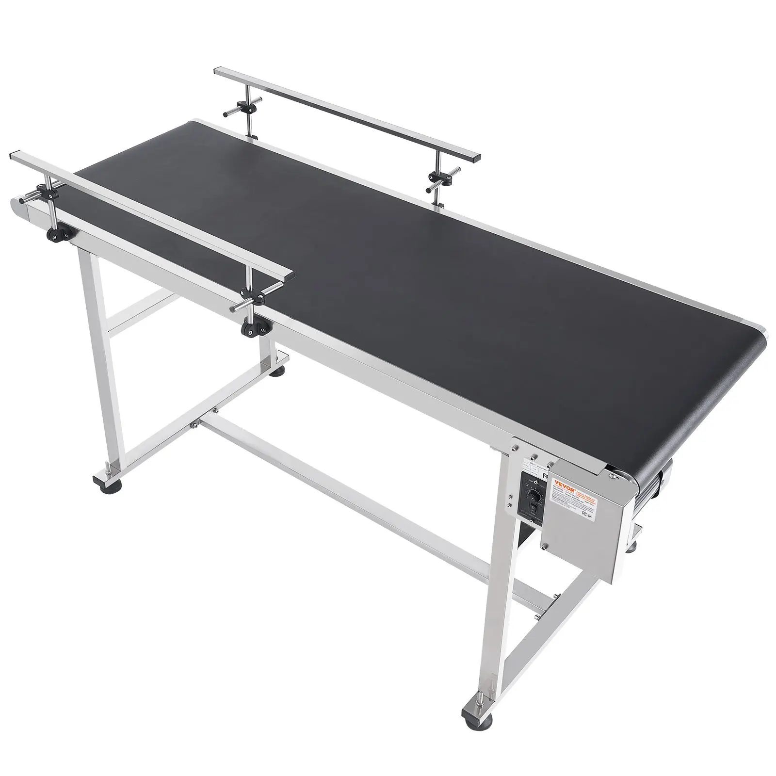 

Belt Conveyor, 59 x 23.6 inch Conveyor Table, Heavy Duty Stainless Steel Motorized Belt Conveyor for Inkjet Coding Applicatio