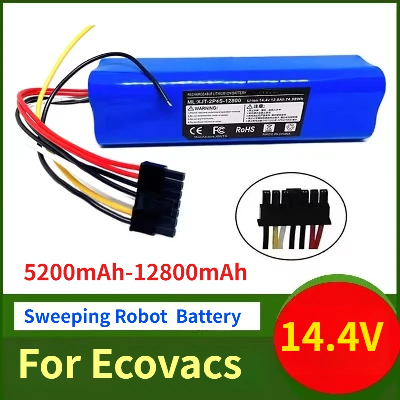 

14.4V 5200mAh-12800mAh Sweeping Robot Charging Batteries for Ecovacs CECOTEC CONGA 5490 5090 6090