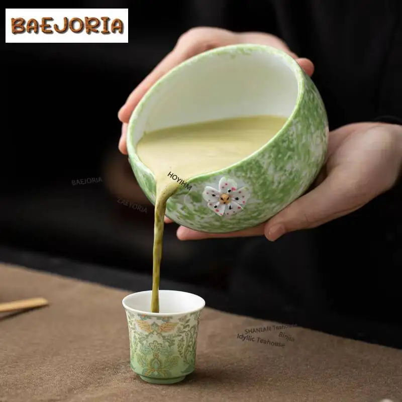 Hand Pinching Cherry Blossoms Tea Set Complete Set Japanese Matcha Set Kit Tea Ordering Tools Kitchen Supplies For Beverage Shop